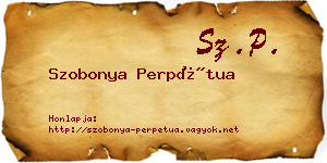 Szobonya Perpétua névjegykártya